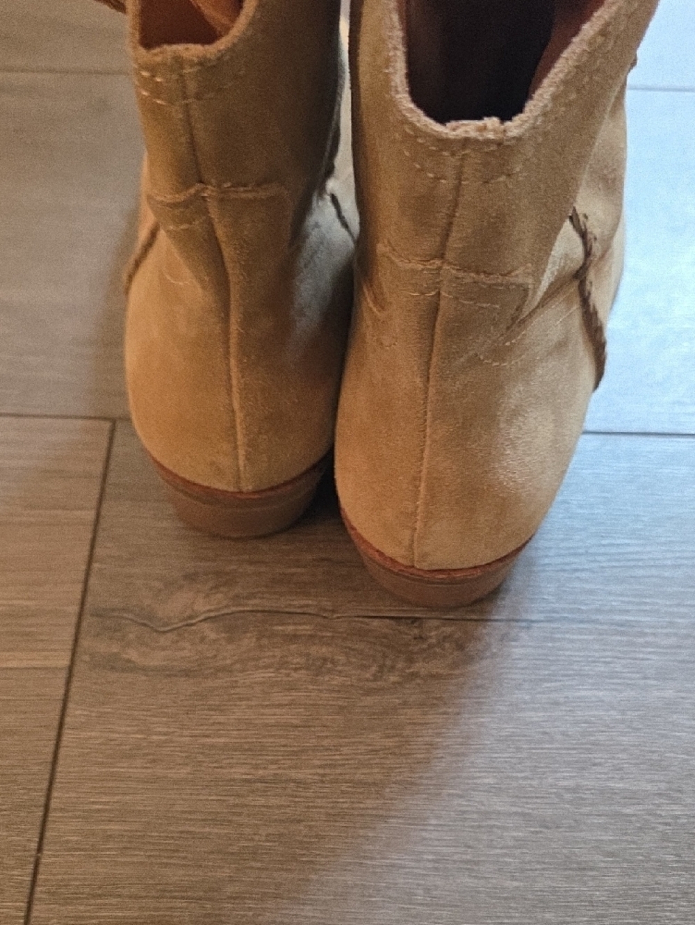 Lucky Brand Hadrya Tan Suede Ankle Boots - Picture 5 of 8